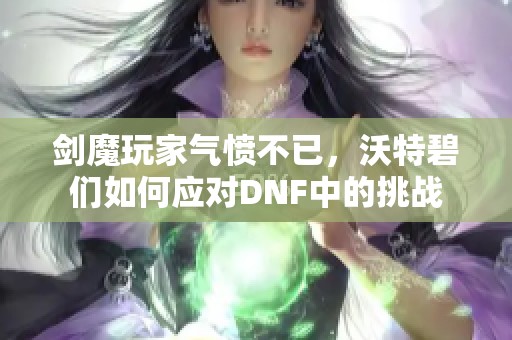 剑魔玩家气愤不已，沃特碧们如何应对DNF中的挑战