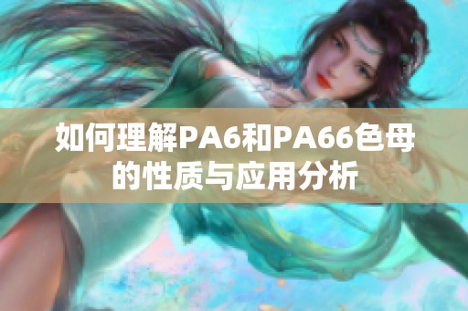 如何理解PA6和PA66色母的性质与应用分析