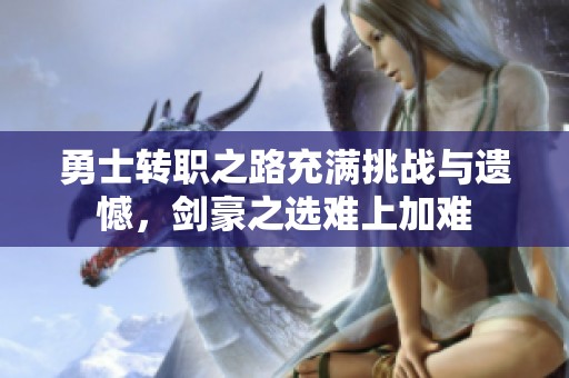 勇士转职之路充满挑战与遗憾，剑豪之选难上加难