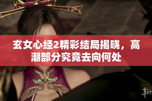 玄女心经2精彩结局揭晓，高潮部分究竟去向何处