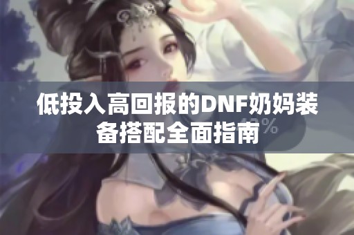 低投入高回报的DNF奶妈装备搭配全面指南