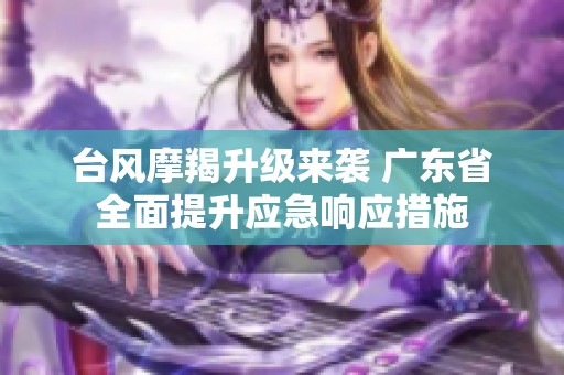 台风摩羯升级来袭 广东省全面提升应急响应措施