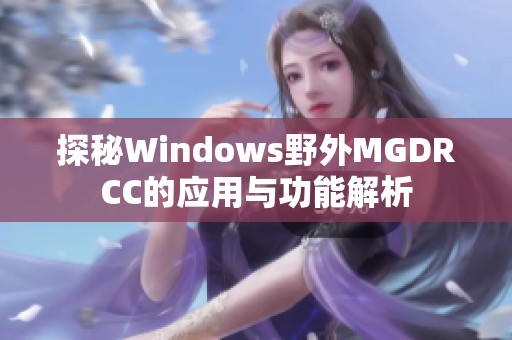 探秘Windows野外MGDRCC的应用与功能解析