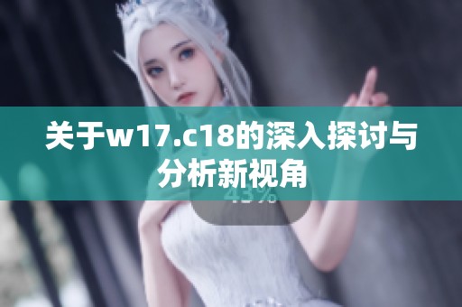 关于w17.c18的深入探讨与分析新视角