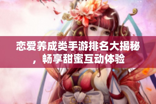 恋爱养成类手游排名大揭秘，畅享甜蜜互动体验