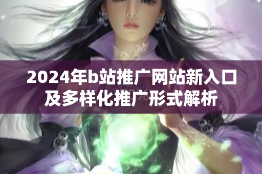 2024年b站推广网站新入口及多样化推广形式解析