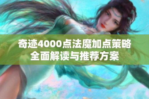 奇迹4000点法魔加点策略全面解读与推荐方案