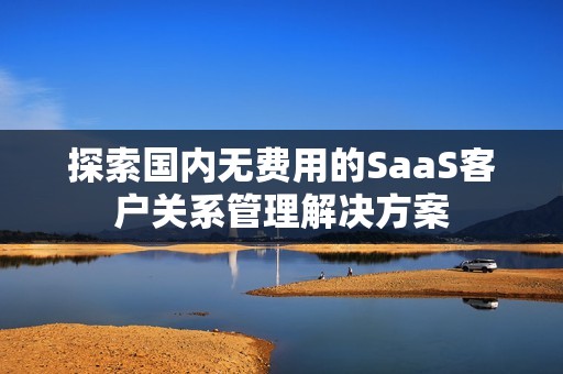 探索国内无费用的SaaS客户关系管理解决方案