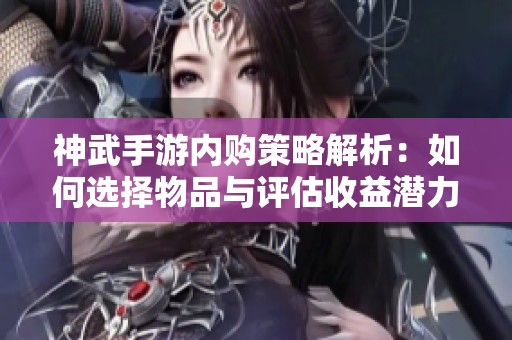 神武手游内购策略解析：如何选择物品与评估收益潜力