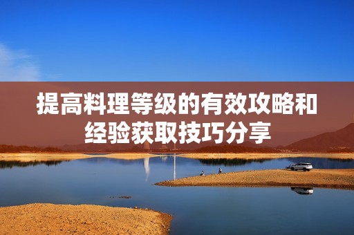 提高料理等级的有效攻略和经验获取技巧分享