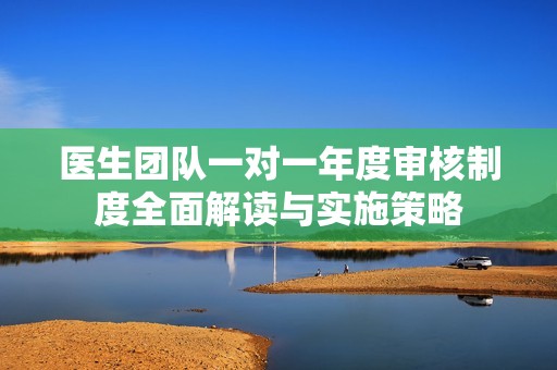 医生团队一对一年度审核制度全面解读与实施策略