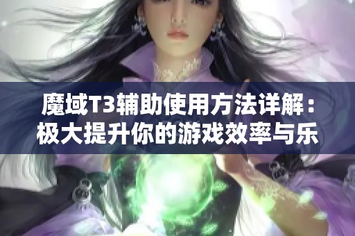 魔域T3辅助使用方法详解：极大提升你的游戏效率与乐趣体验