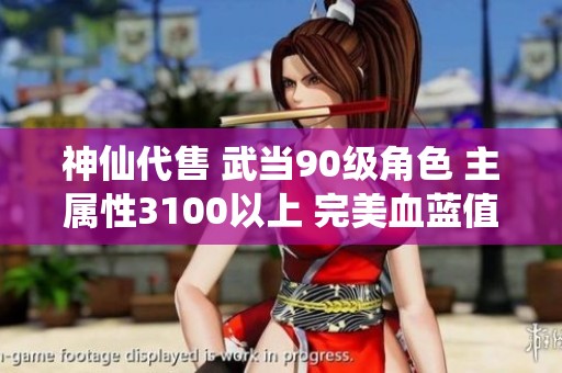 神仙代售 武当90级角色 主属性3100以上 完美血蓝值并带宠物陪伴