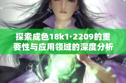 探索成色18k1·2209的重要性与应用领域的深度分析