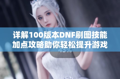 详解100版本DNF刷图技能加点攻略助你轻松提升游戏体验