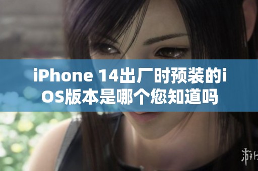 iPhone 14出厂时预装的iOS版本是哪个您知道吗