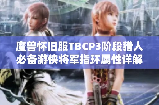 魔兽怀旧服TBCP3阶段猎人必备游侠将军指环属性详解与实用指南