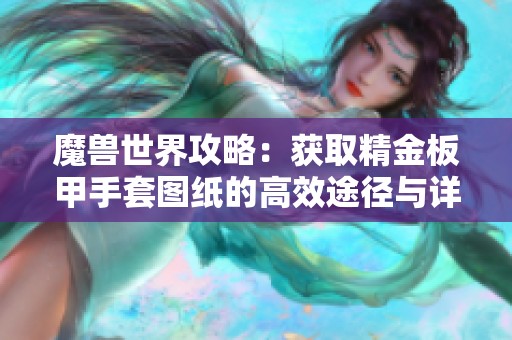 魔兽世界攻略：获取精金板甲手套图纸的高效途径与详细步骤解析