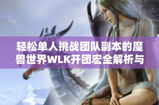 轻松单人挑战团队副本的魔兽世界WLK开团宏全解析与实用技巧分享