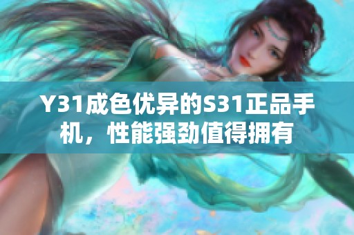 Y31成色优异的S31正品手机，性能强劲值得拥有