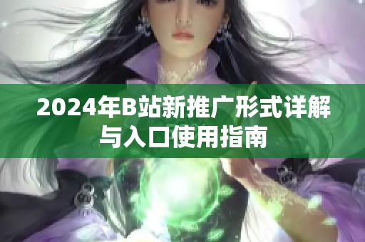 2024年B站新推广形式详解与入口使用指南