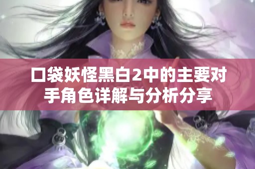 口袋妖怪黑白2中的主要对手角色详解与分析分享