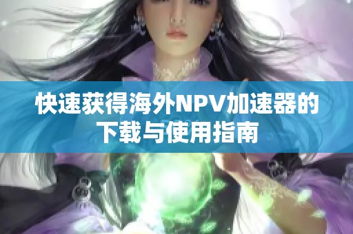 快速获得海外NPV加速器的下载与使用指南