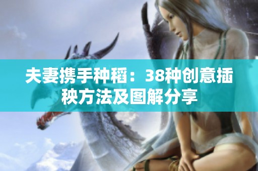 夫妻携手种稻：38种创意插秧方法及图解分享