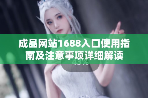 成品网站1688入口使用指南及注意事项详细解读