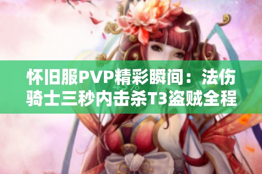 怀旧服PVP精彩瞬间：法伤骑士三秒内击杀T3盗贼全程回顾