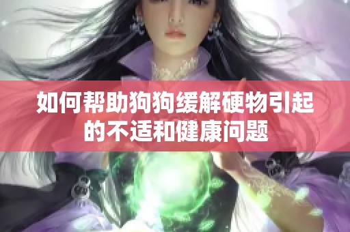 如何帮助狗狗缓解硬物引起的不适和健康问题