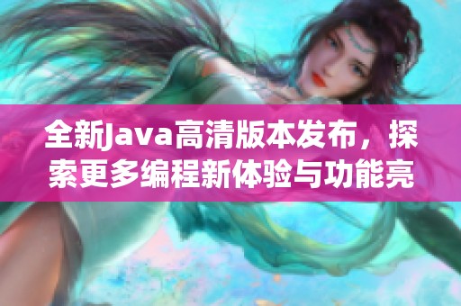 全新Java高清版本发布，探索更多编程新体验与功能亮点