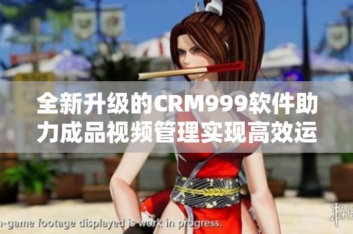 全新升级的CRM999软件助力成品视频管理实现高效运作