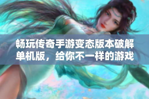 畅玩传奇手游变态版本破解单机版，给你不一样的游戏体验！