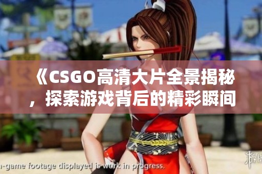 《CSGO高清大片全景揭秘，探索游戏背后的精彩瞬间与魅力》