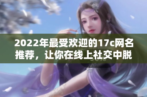 2022年最受欢迎的17c网名推荐，让你在线上社交中脱颖而出